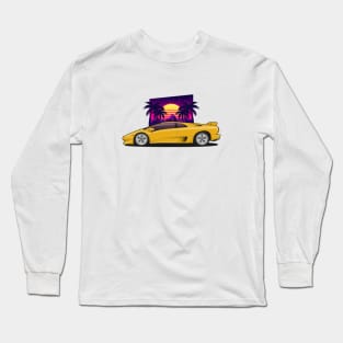 Yellow Diablo VT Supercar Long Sleeve T-Shirt